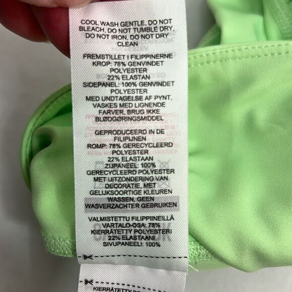 Gymshark high waisted mesh spell out Bali green leggings size medium NWT - Picture 13 of 14